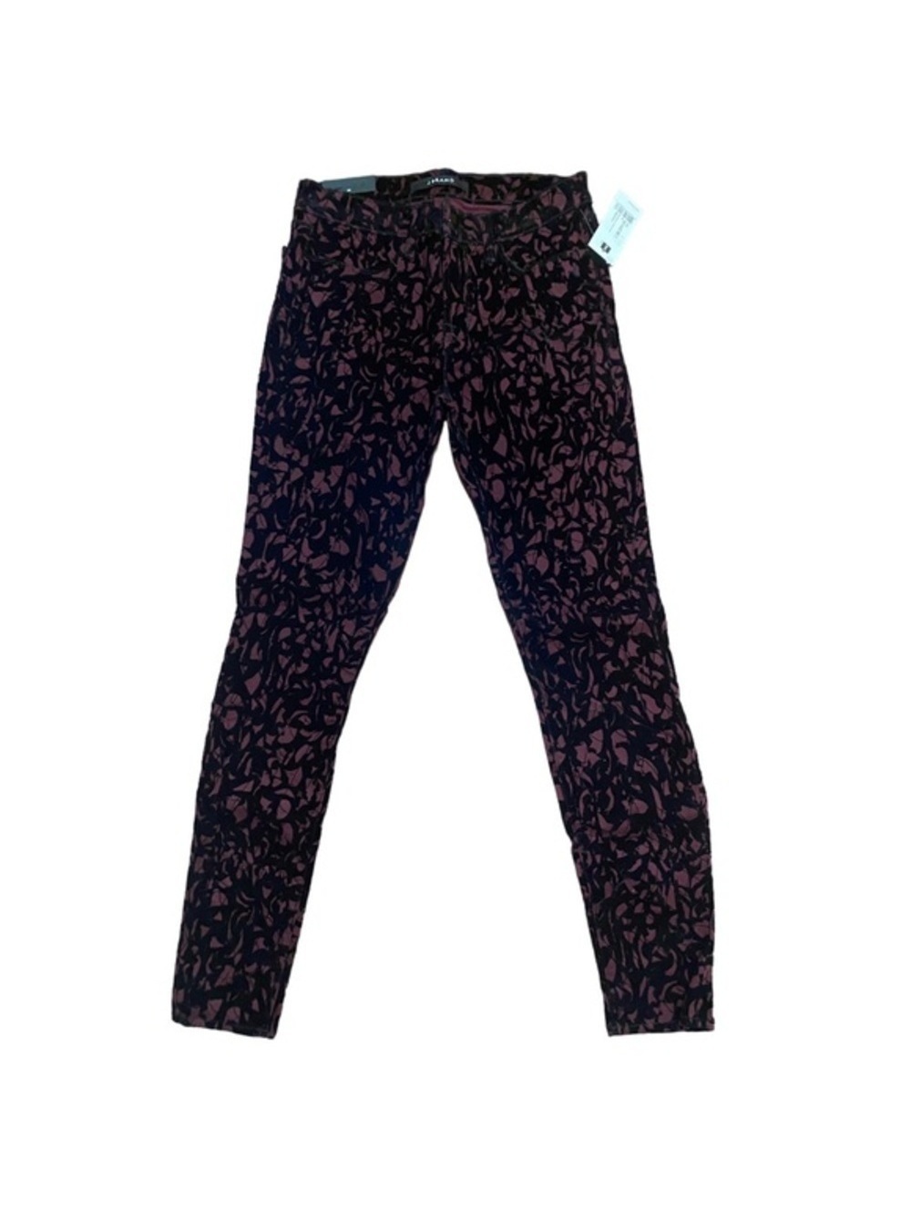 28 J Brand Mulberry Brocade Mid Rise Super Skinny Jeans - Picture 5 of 15